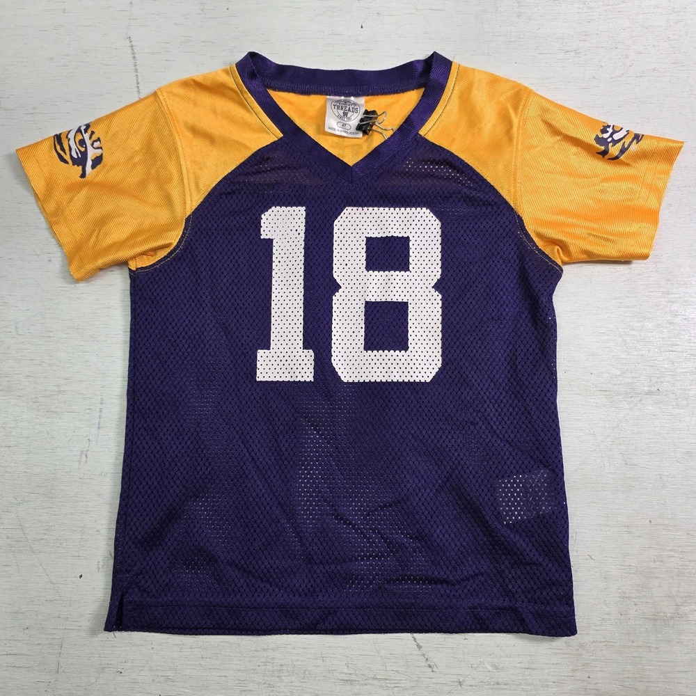 NCAA‎ LSU Tigers Rivalry Threads Mesh Football Jersey Boys Toddlers Sz 4T EUC